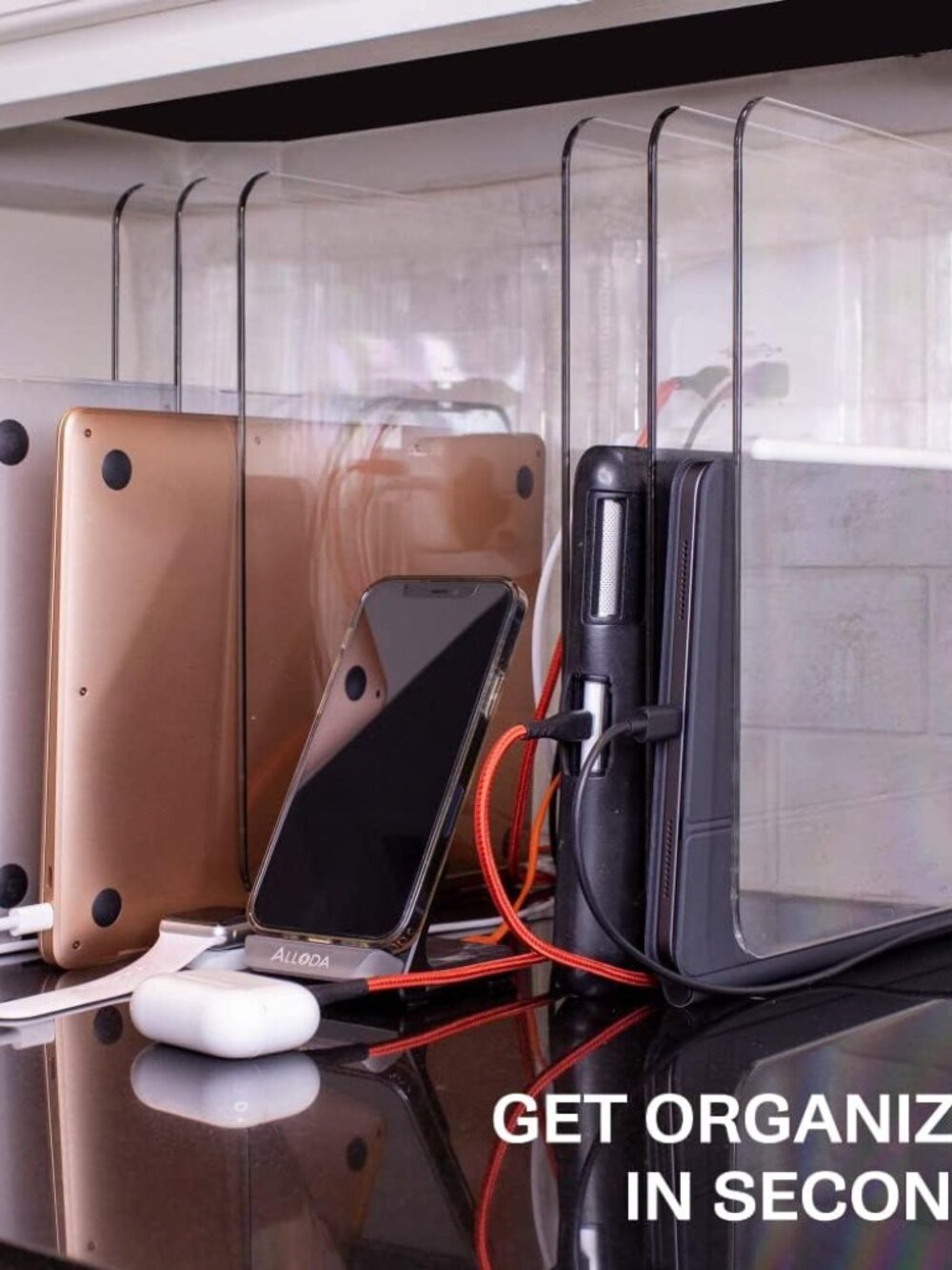 Closet Organization with Acrylic Clear Shelf Dividers - Closet Shelf Organizer f - Picture 5 of 8
